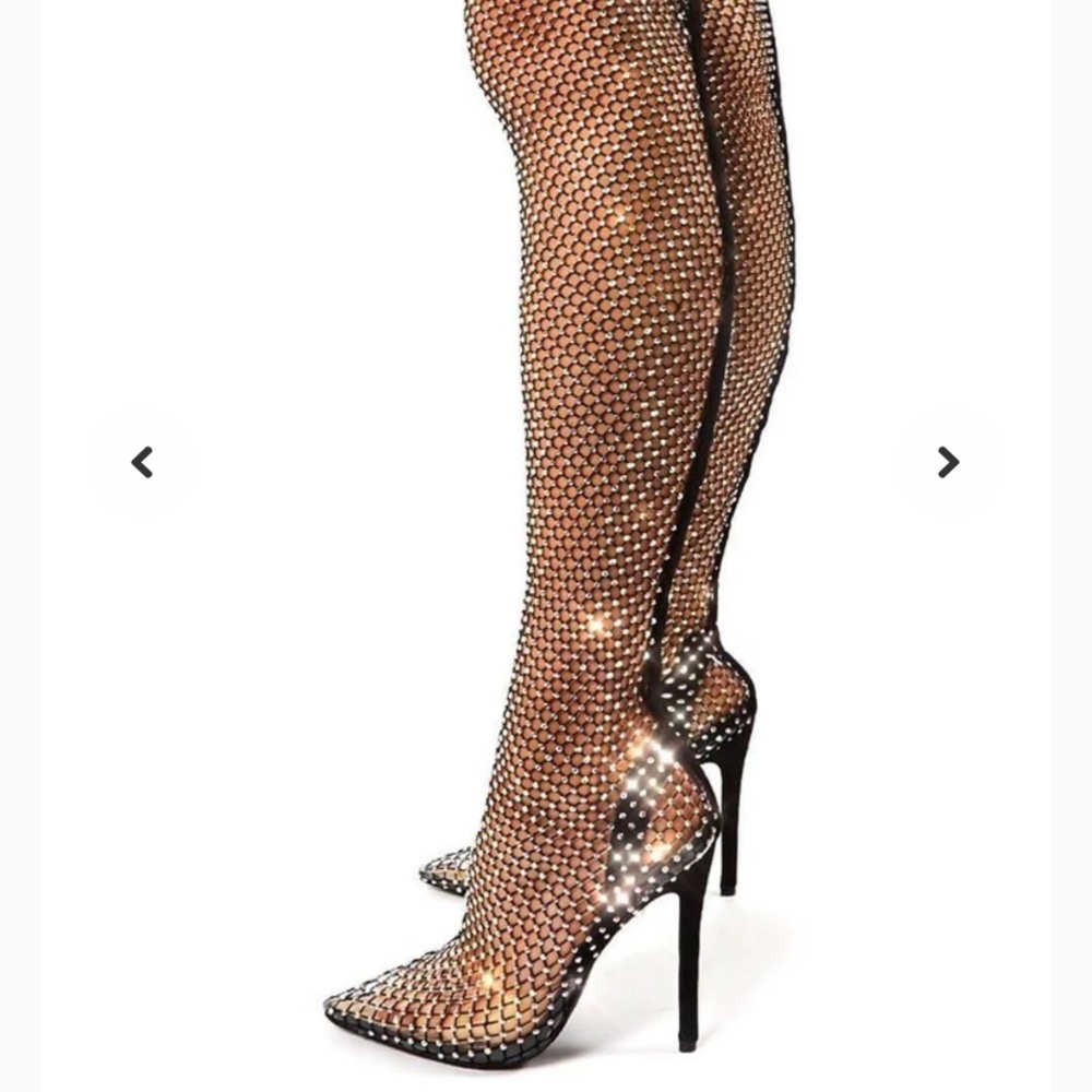 Sparkling Fishnet Stiletto Boots (replacement box)